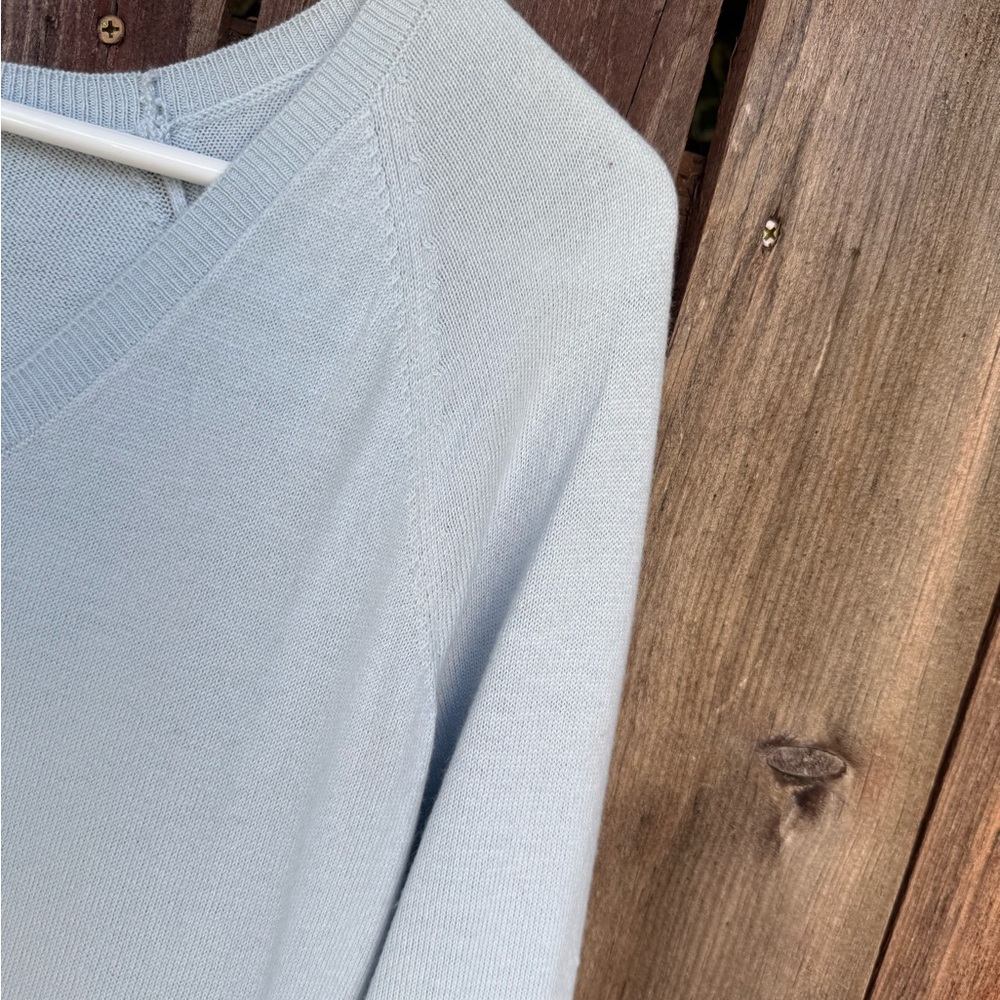 Loft Light Blue Long Sleeve Sweater Size Medium. - Picture 8 of 15